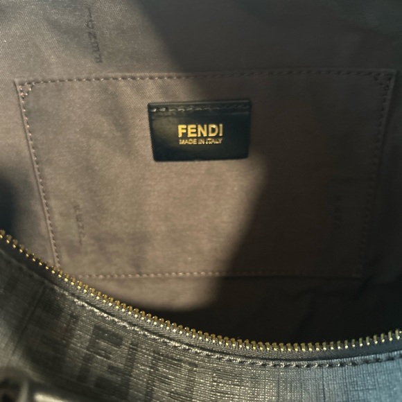 FENDI Baulotto Forever Zucchino brand new rare bag in gray and black top… - Picture 9 of 16